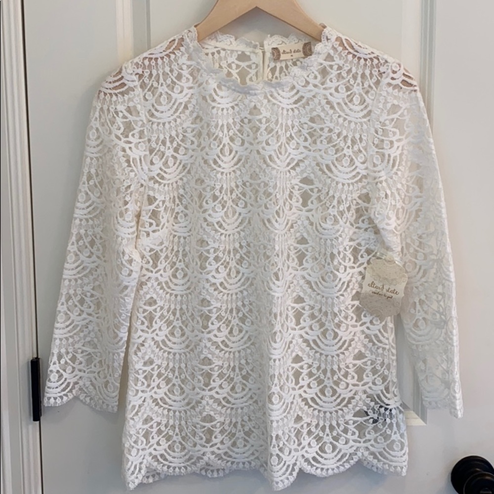 Beautiful Cream Lace Top